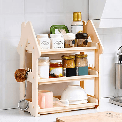 Home Storage Rack (3 Tier)(Yellow) - Alt View