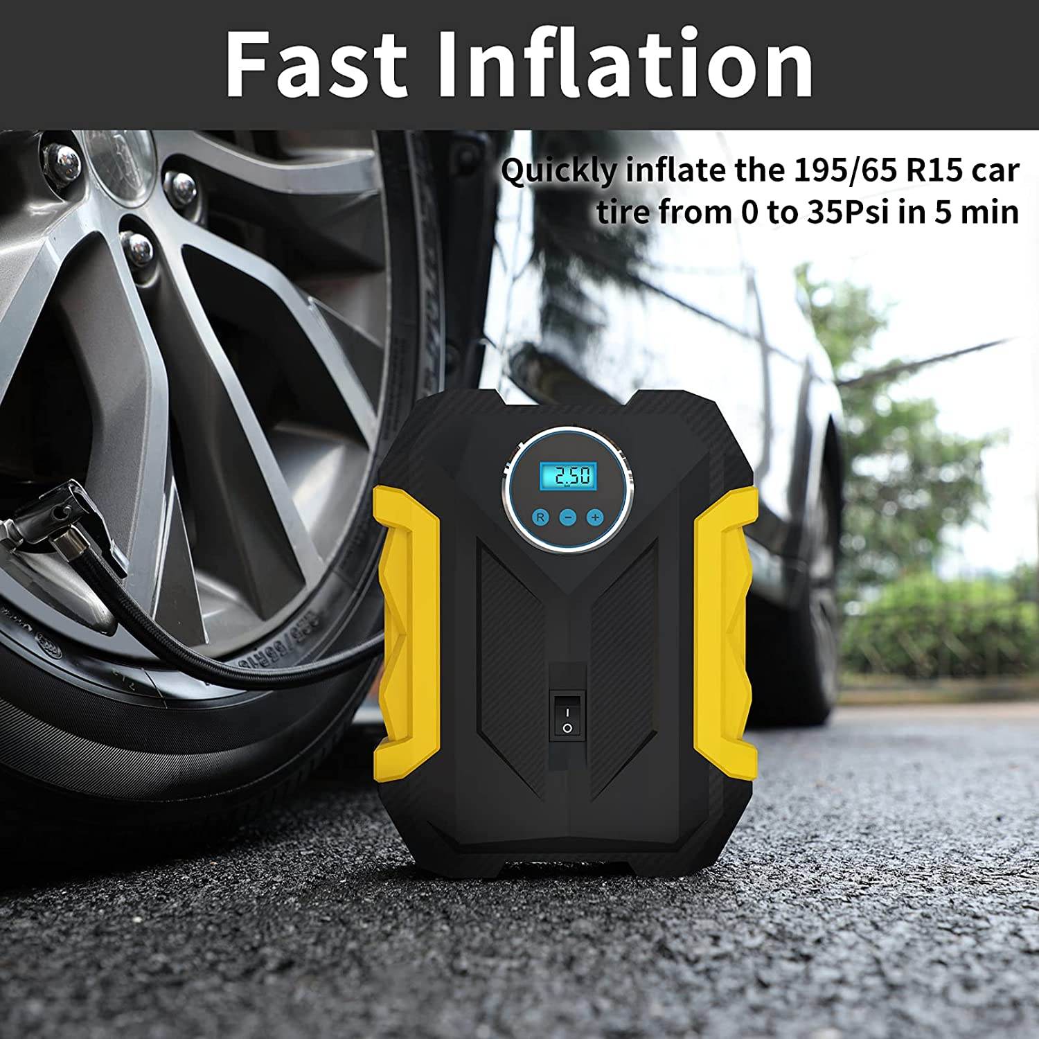 Digital Air Compressor (DC 12V) - DMC Wholesale