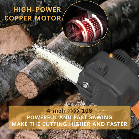 Mini Power Chain Saw (4inch)(24V) - Alt View