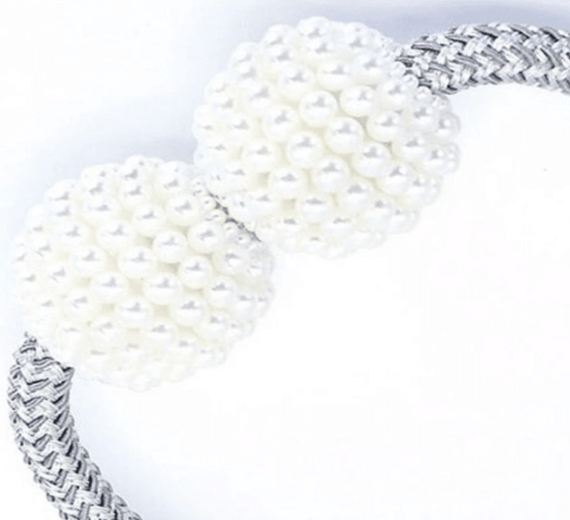 Magnetic Curtain Ties With Pearls (2pcs)