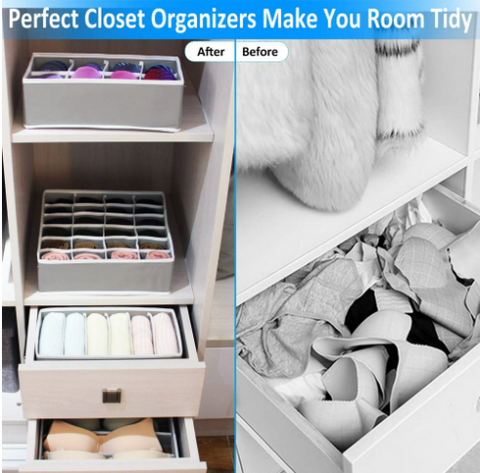 Underwear Drawer Organisers (4 pcs) - Alt View