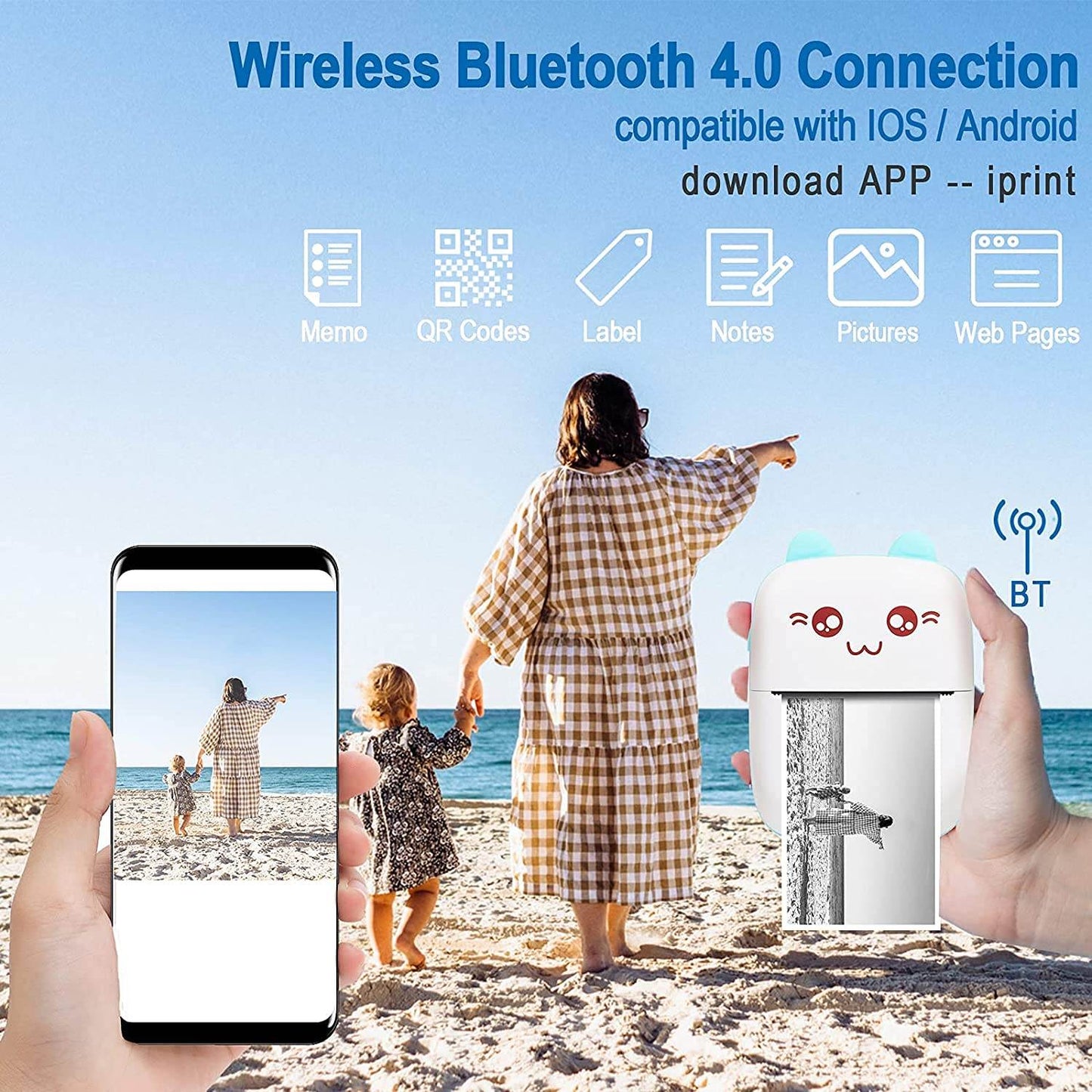 Mini Pocket Wireless Bluetooth Thermal Printers - DMC Wholesale