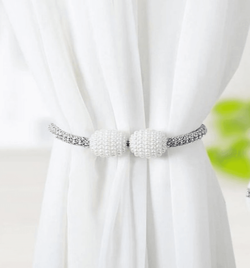 Magnetic Curtain Ties with Pearls (2 pcs) - DMC Wholesale