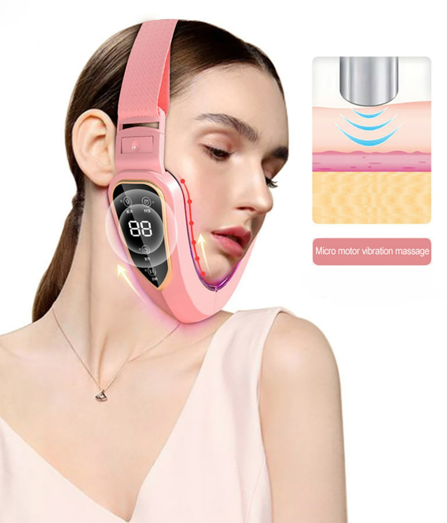 LED Photon Therapy Vibration Facial Slimming Massager