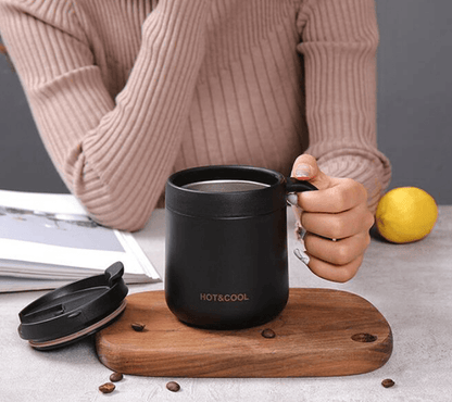 Double Steel Thermos Coffee Mug (500ml) - DMC Wholesale