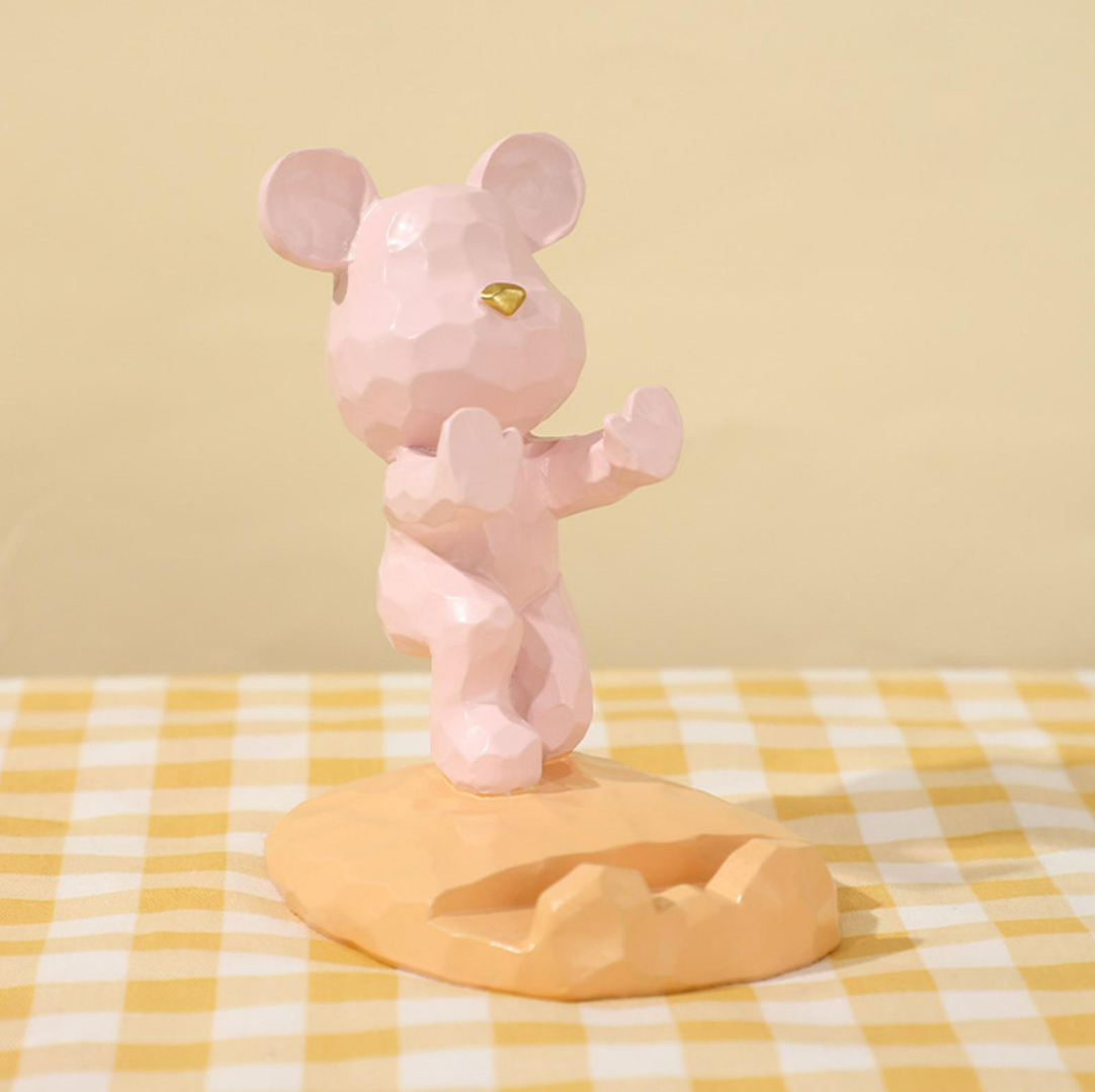 Bear Sculpture Mobile Phone Stand