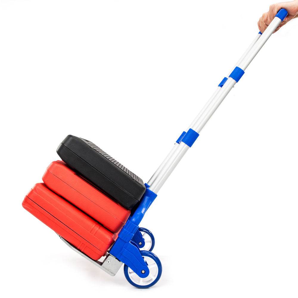Aluminium Folding Portable Heavy Duty Push Trolley - DMC Wholesale