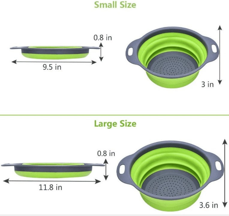 Collapsible Filter Basket Colanders (2 pcs) - DMC Wholesale