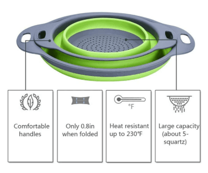 Collapsible Filter Basket Colanders (2 pcs) - DMC Wholesale