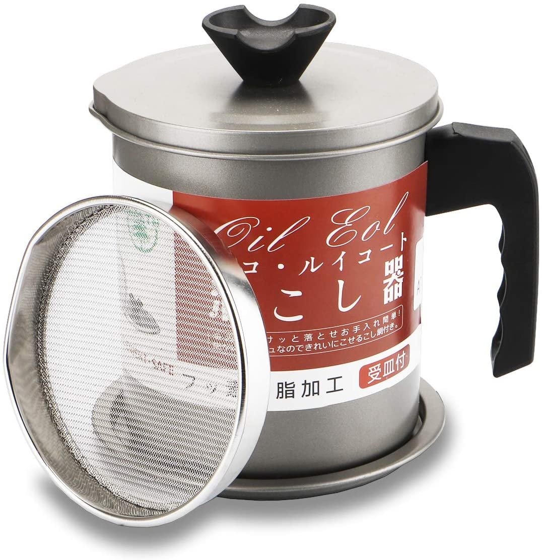 Oil Keeper Can with Fine Mesh Strainer (1.4L)